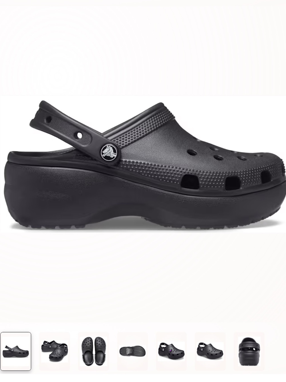 Crocs Women’s Classic Platform Clog in Black